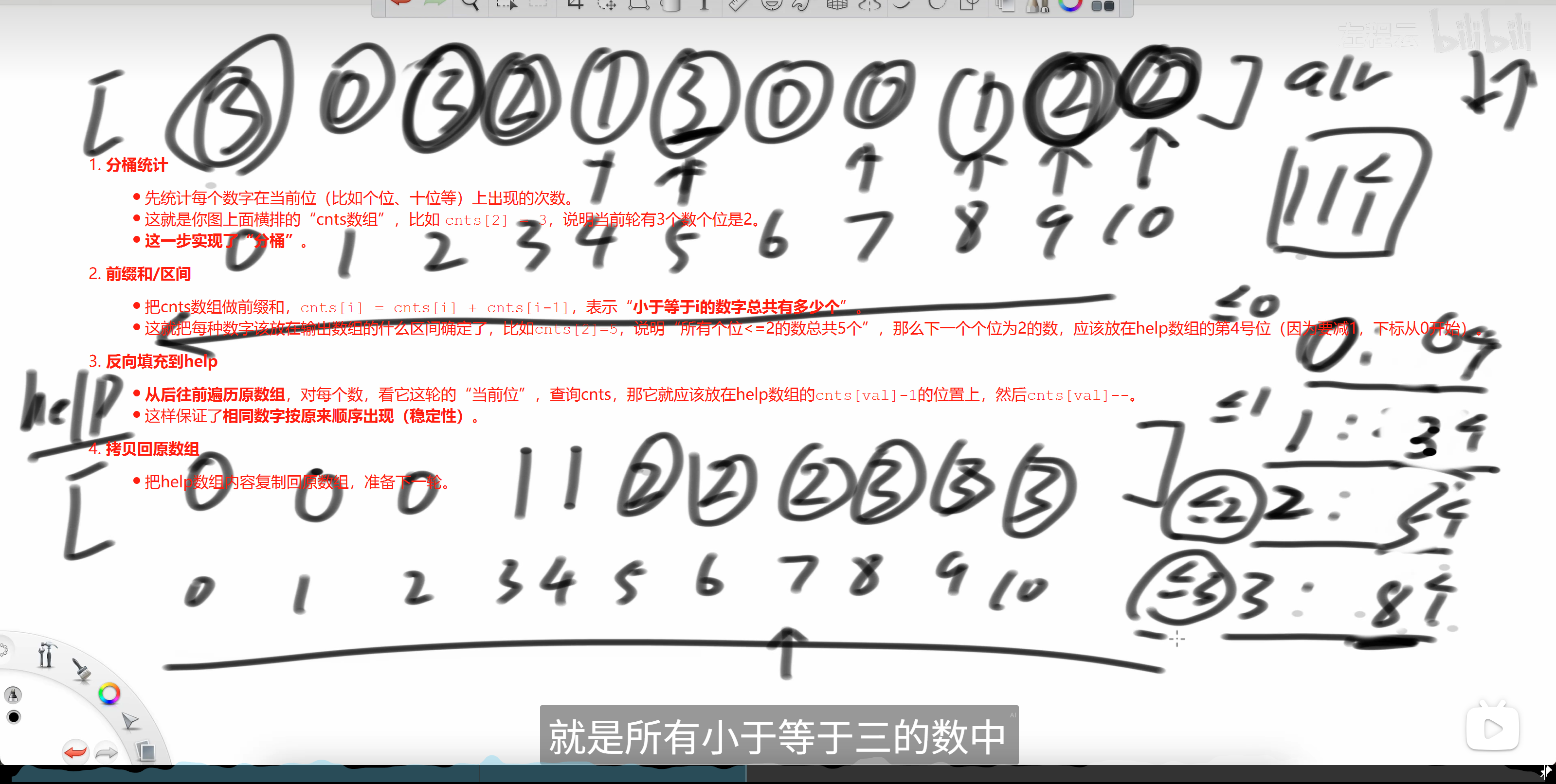 基数排序例子